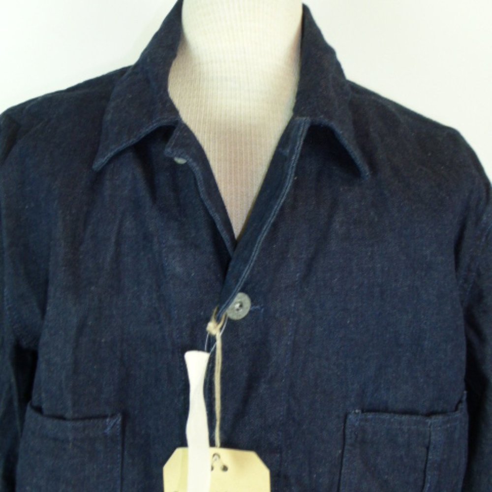RALPH LAUREN DOUBLE RL RRL blue INDIGO Denim JAPAN Pollack barn coat XL NWT - Picture 2 of 8